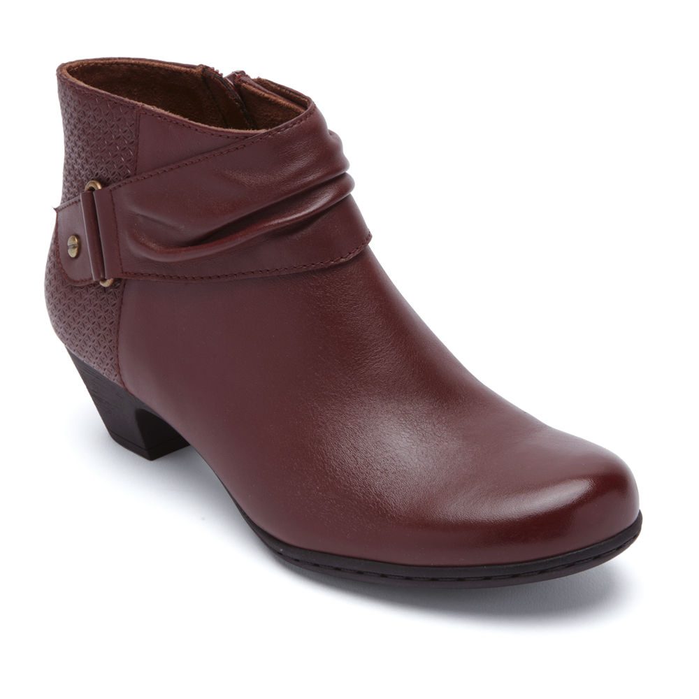 Botas Rockport Mujer Mexico - Brynn Rouched Marrom - WFKST7842